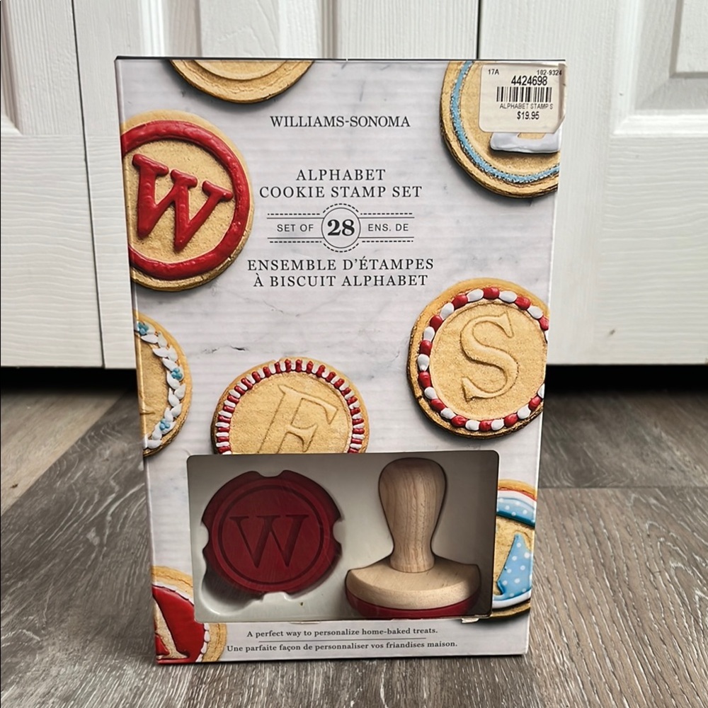 Williams Sonoma Red Alphabet Cookie Stamp Set